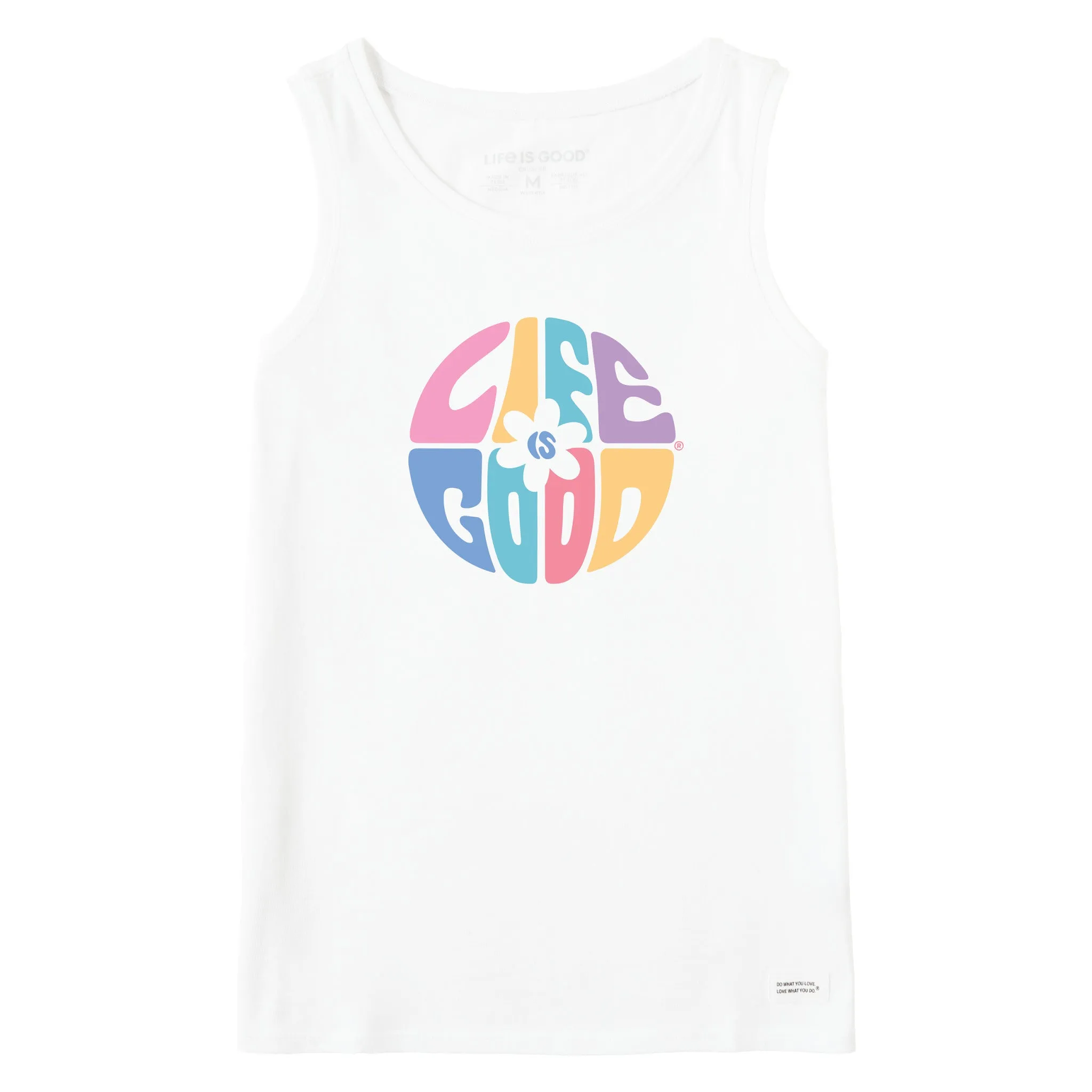 Women's Daisy Circle Psychedelic Crusher Tank Life is Good