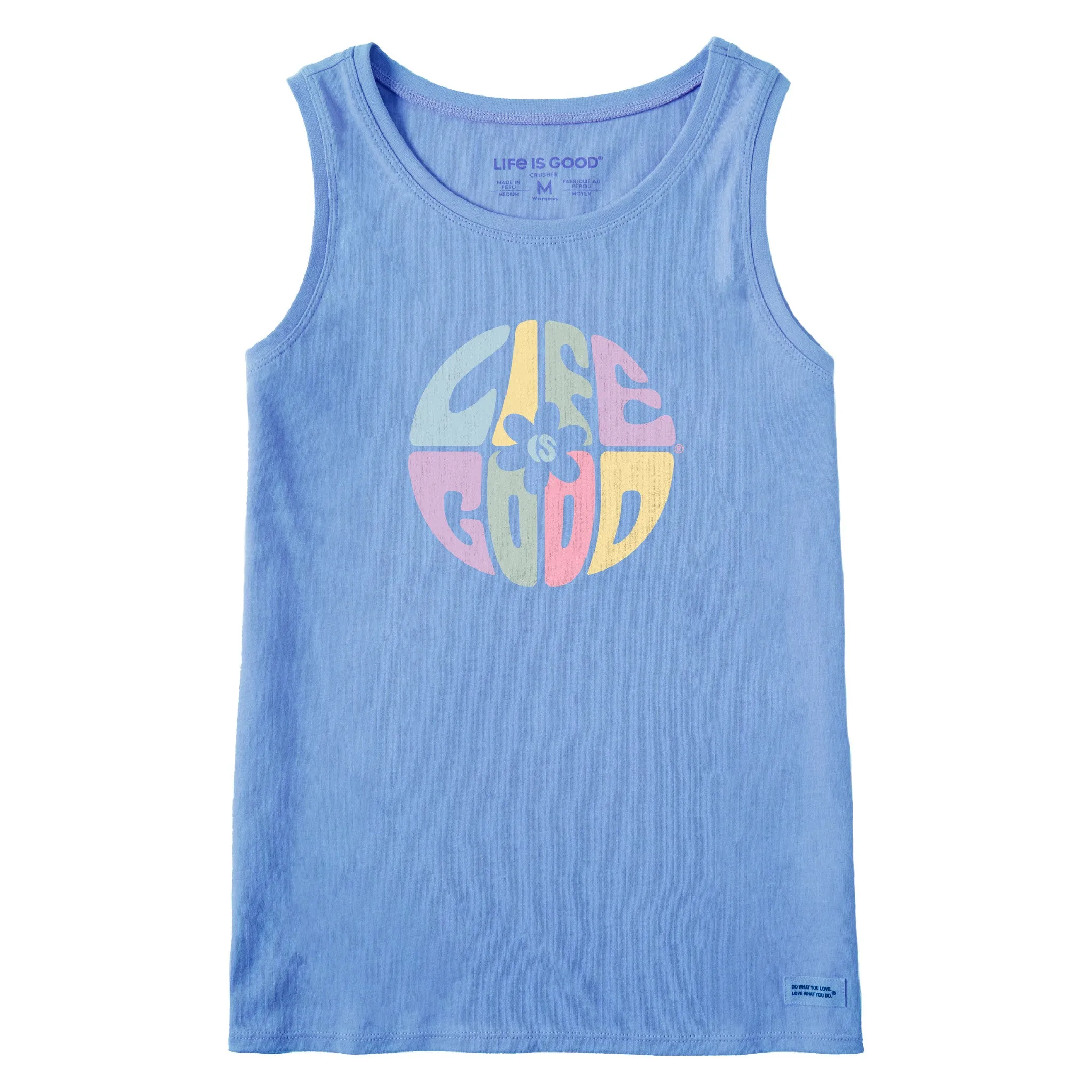 Women's Daisy Circle Psychedelic Crusher Tank Life is Good
