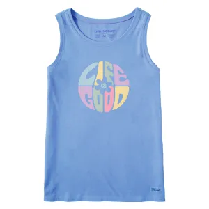 Women's Daisy Circle Psychedelic Crusher Tank Life is Good