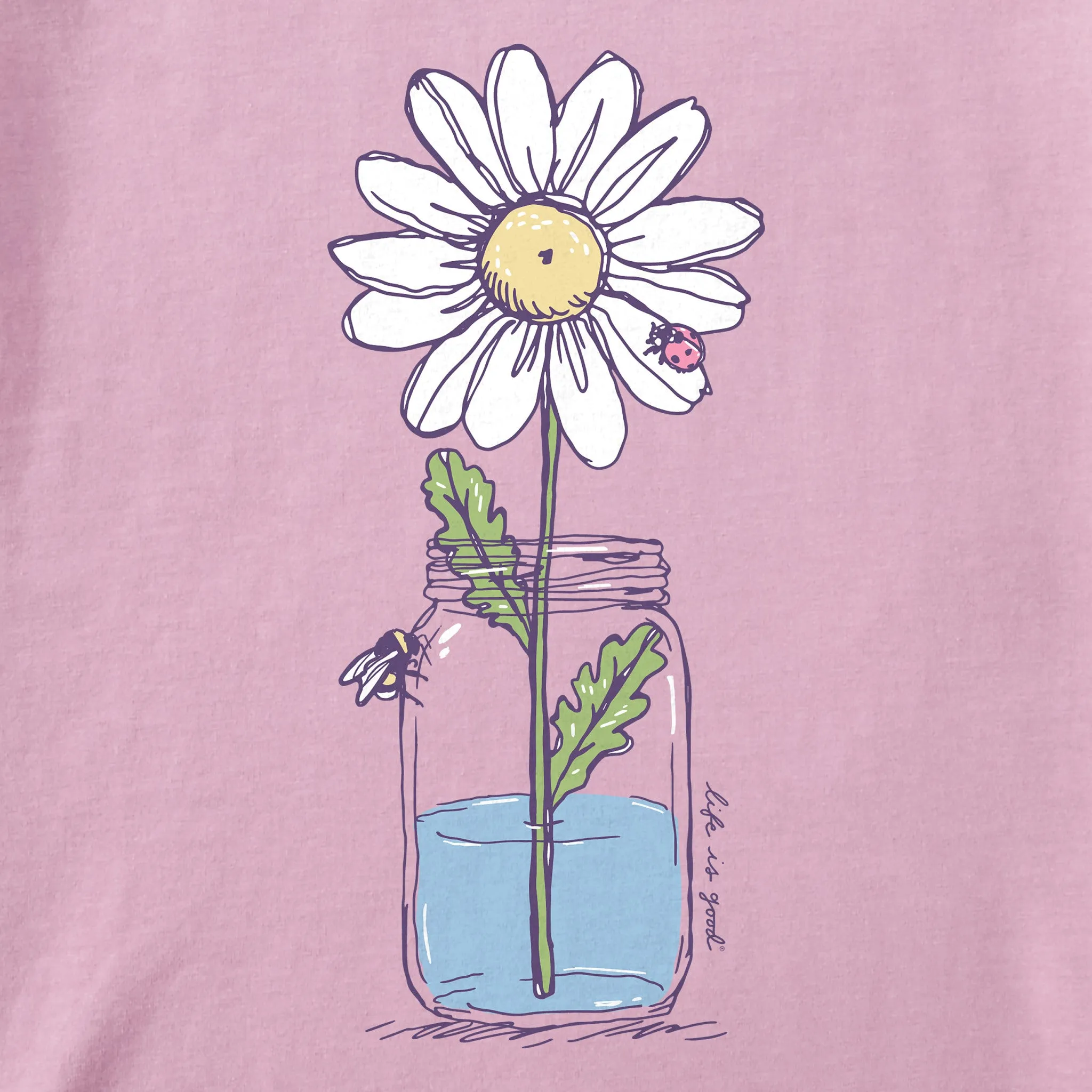 Women's Daisy Jar Short Sleeve Tee Life is Good