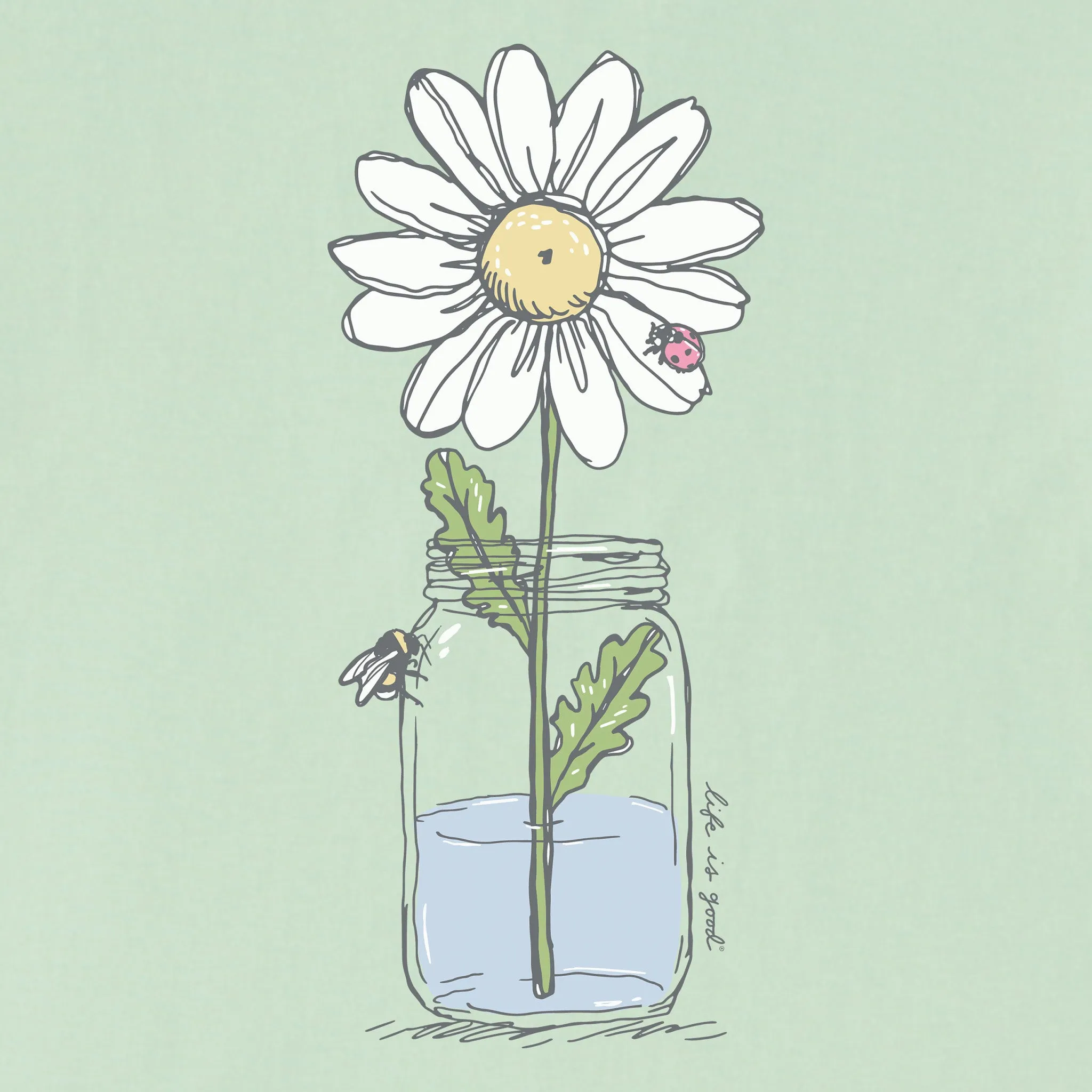 Women's Daisy Jar Short Sleeve Tee Life is Good