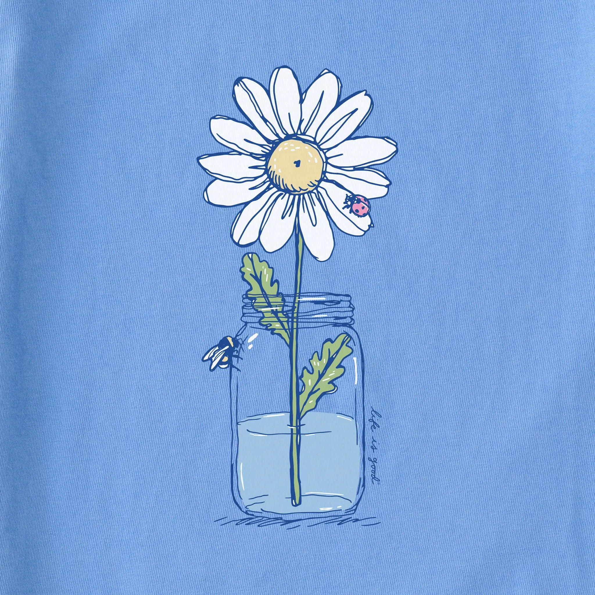 Women's Daisy Jar Short Sleeve Tee Life is Good