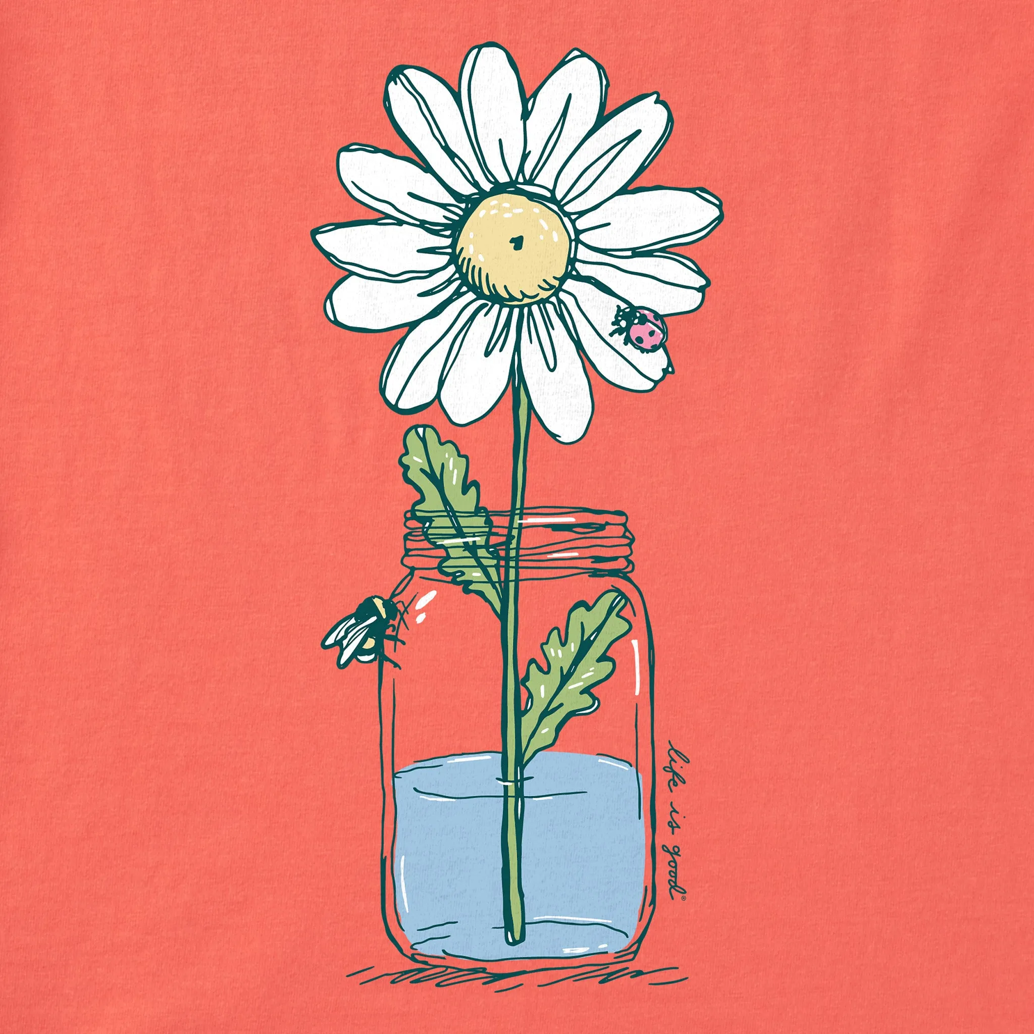 Women's Daisy Jar Short Sleeve Tee Life is Good