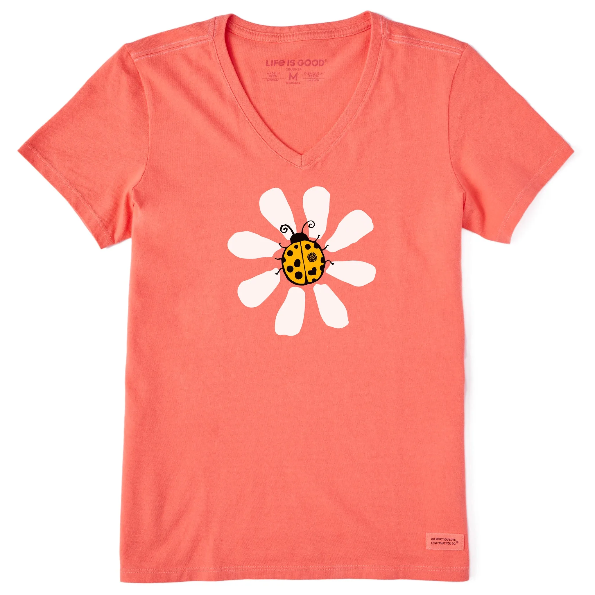Women's Daisybug Short Sleeve Crusher Vee Life is Good