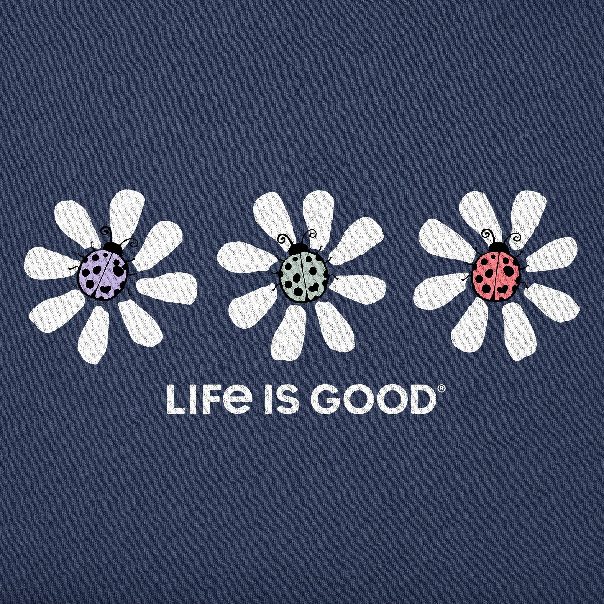 Women's Daisybug Trio Short Sleeve Crusher Tee Life is Good