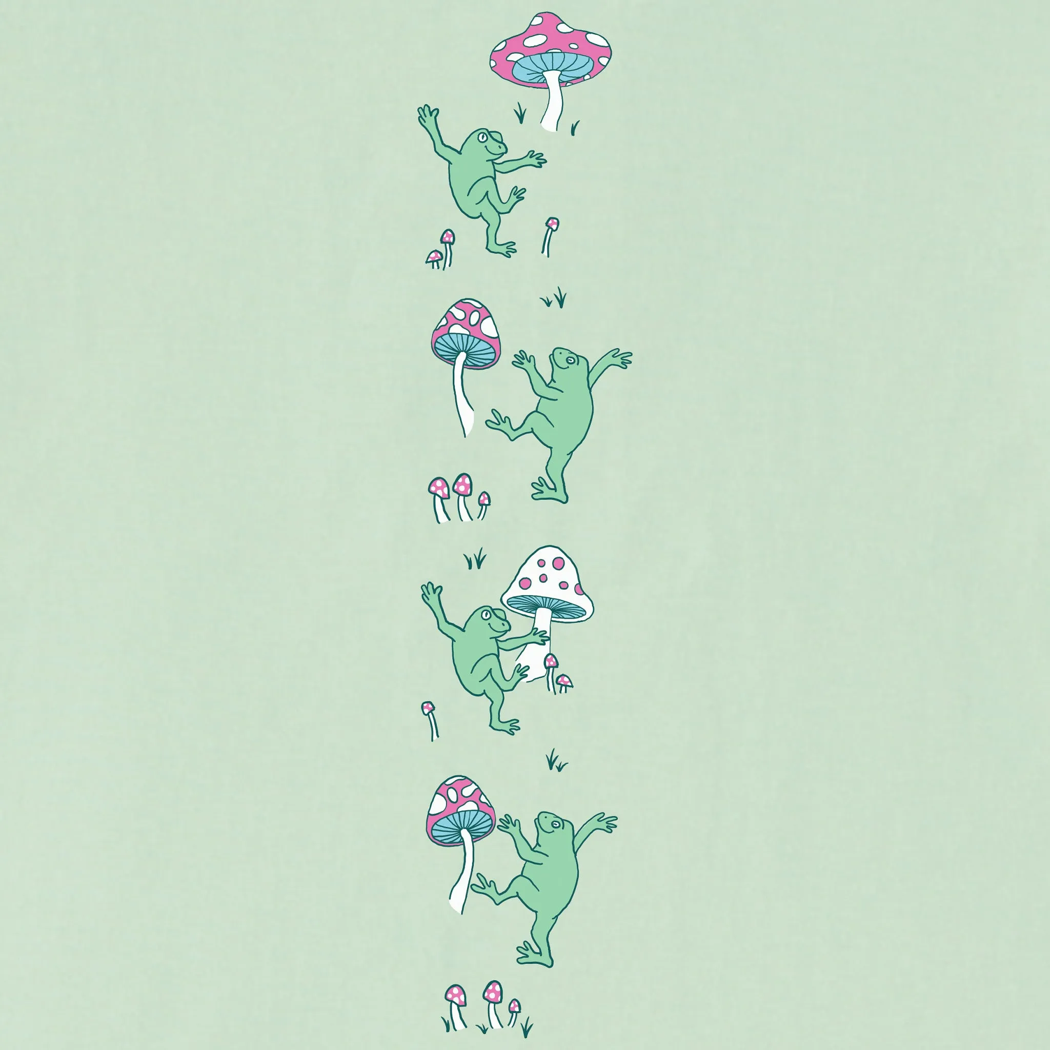 Women's Dancing Frogs and Mushrooms Long Sleeve Crusher Boxy Tee Life is Good