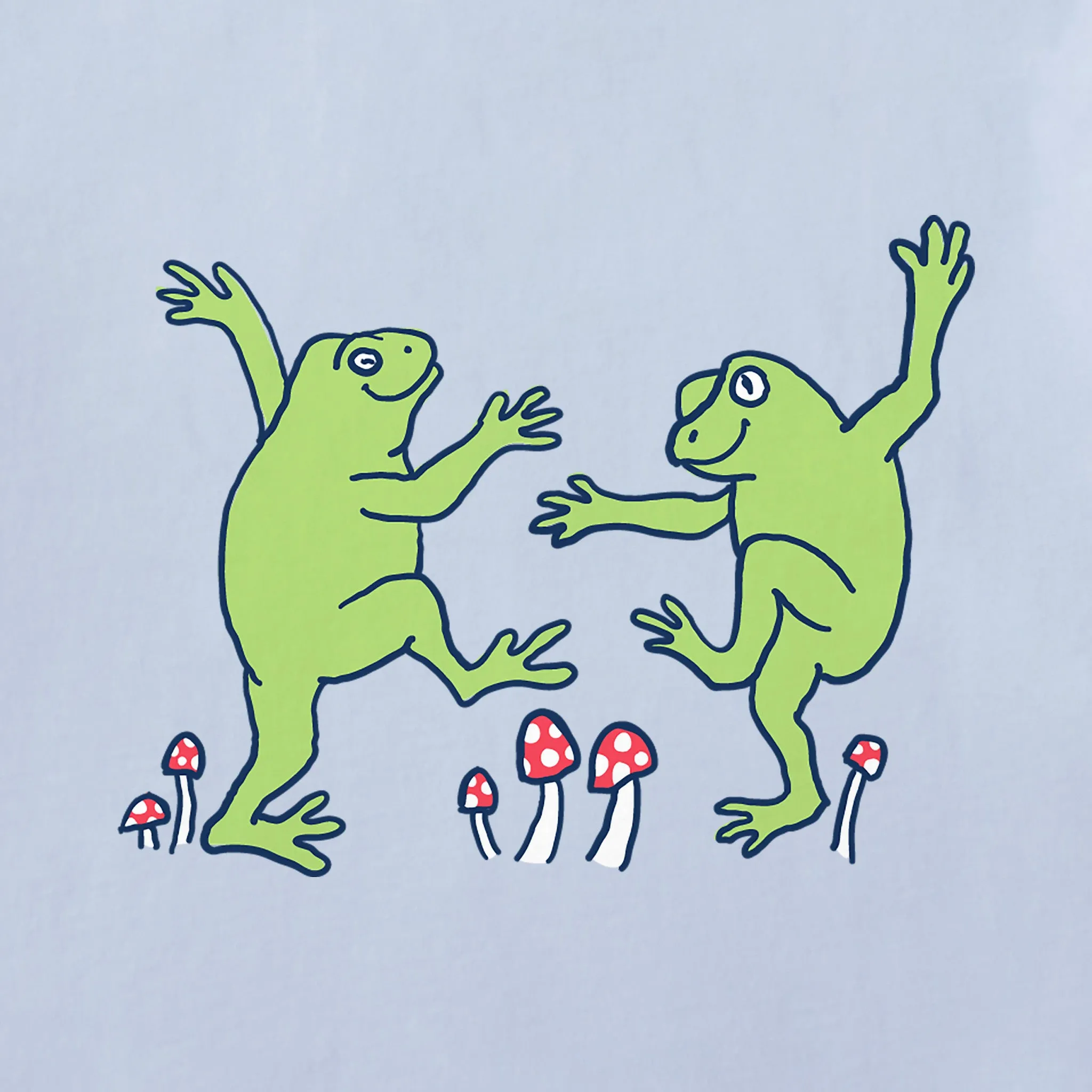 Women's Dancing Frogs Short Sleeve Crusher Boxy Tee Life is Good