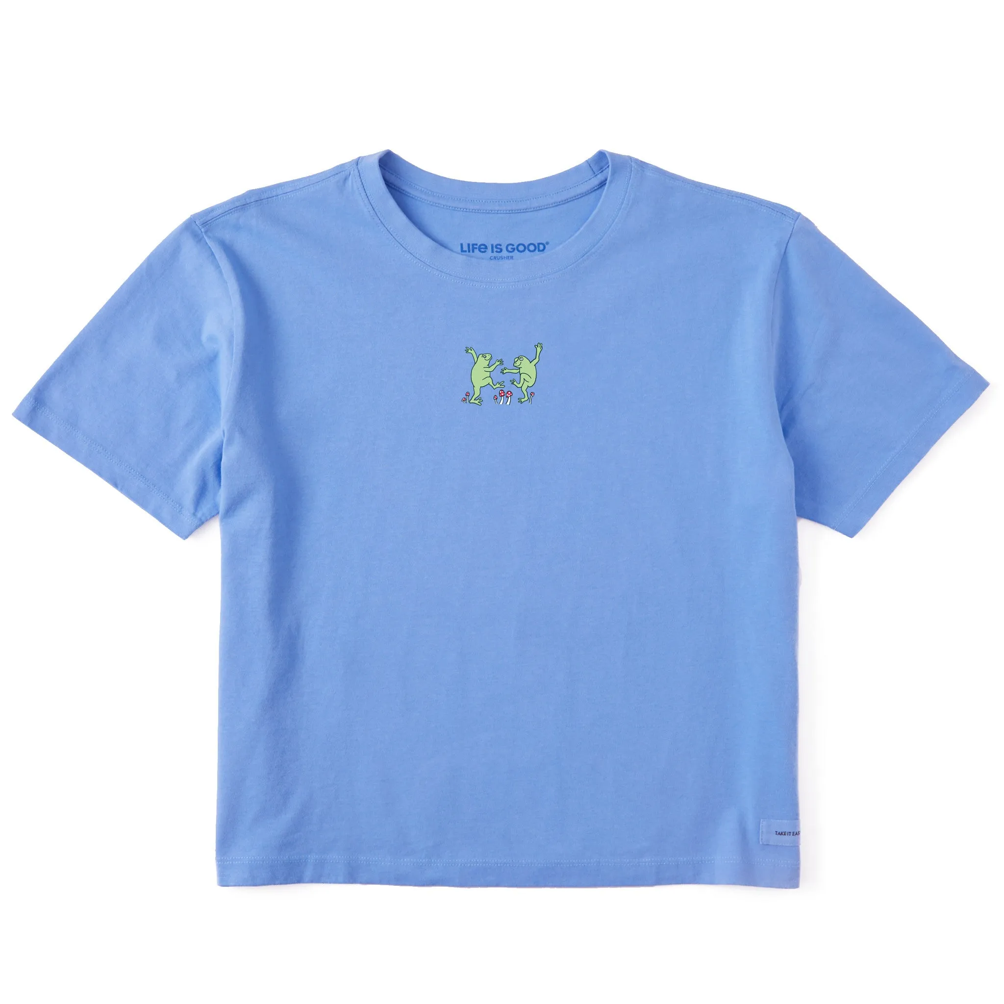 Women's Dancing Frogs Short Sleeve Crusher Boxy Tee Life is Good