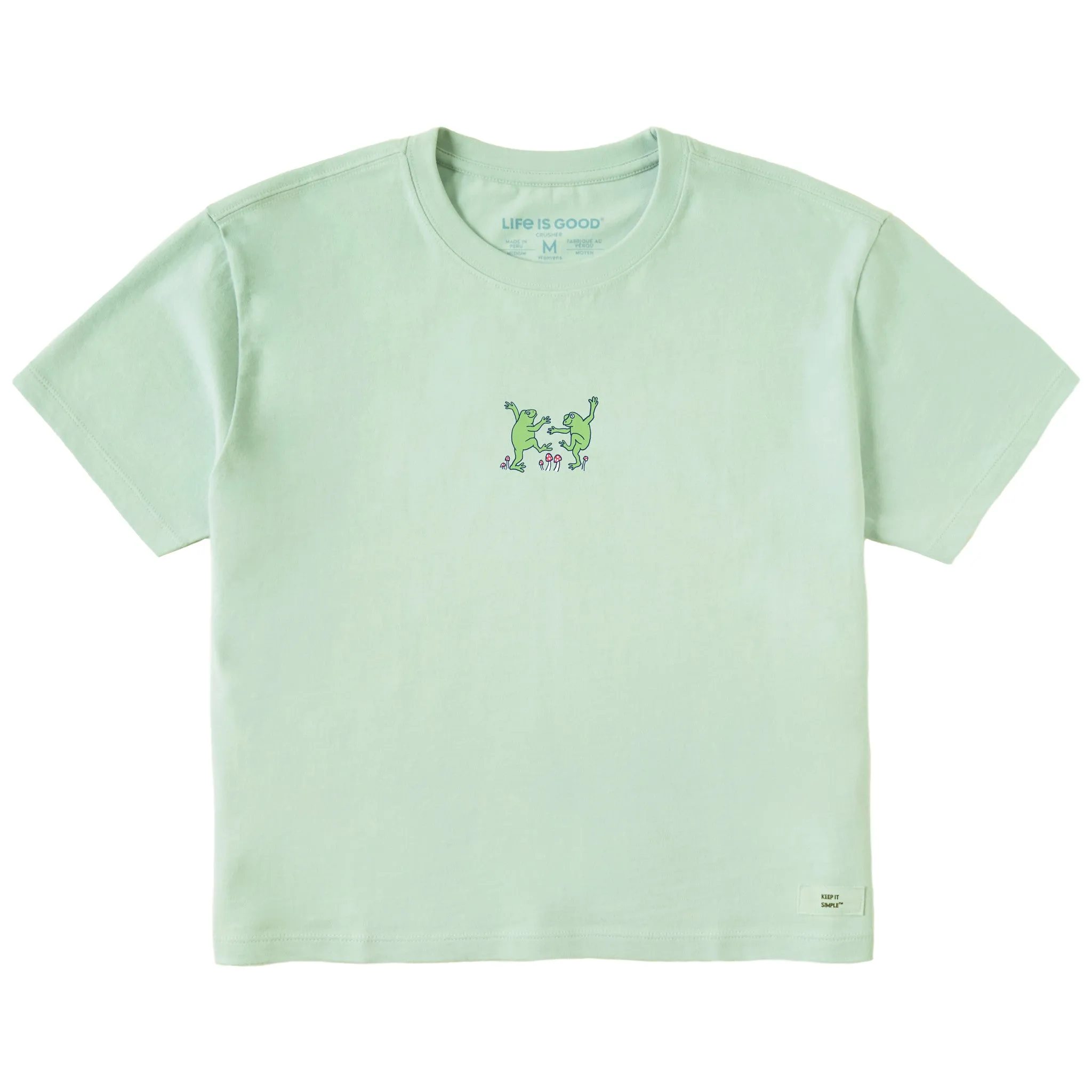 Women's Dancing Frogs Short Sleeve Crusher Boxy Tee Life is Good