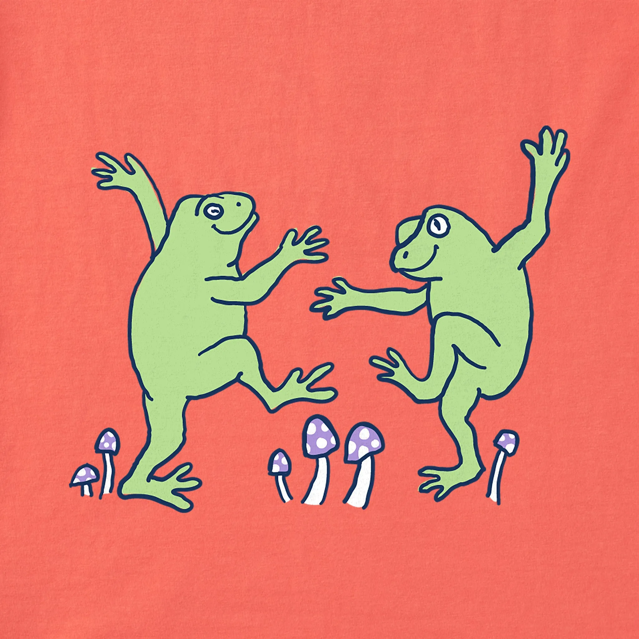 Women's Dancing Frogs Short Sleeve Crusher Boxy Tee Life is Good