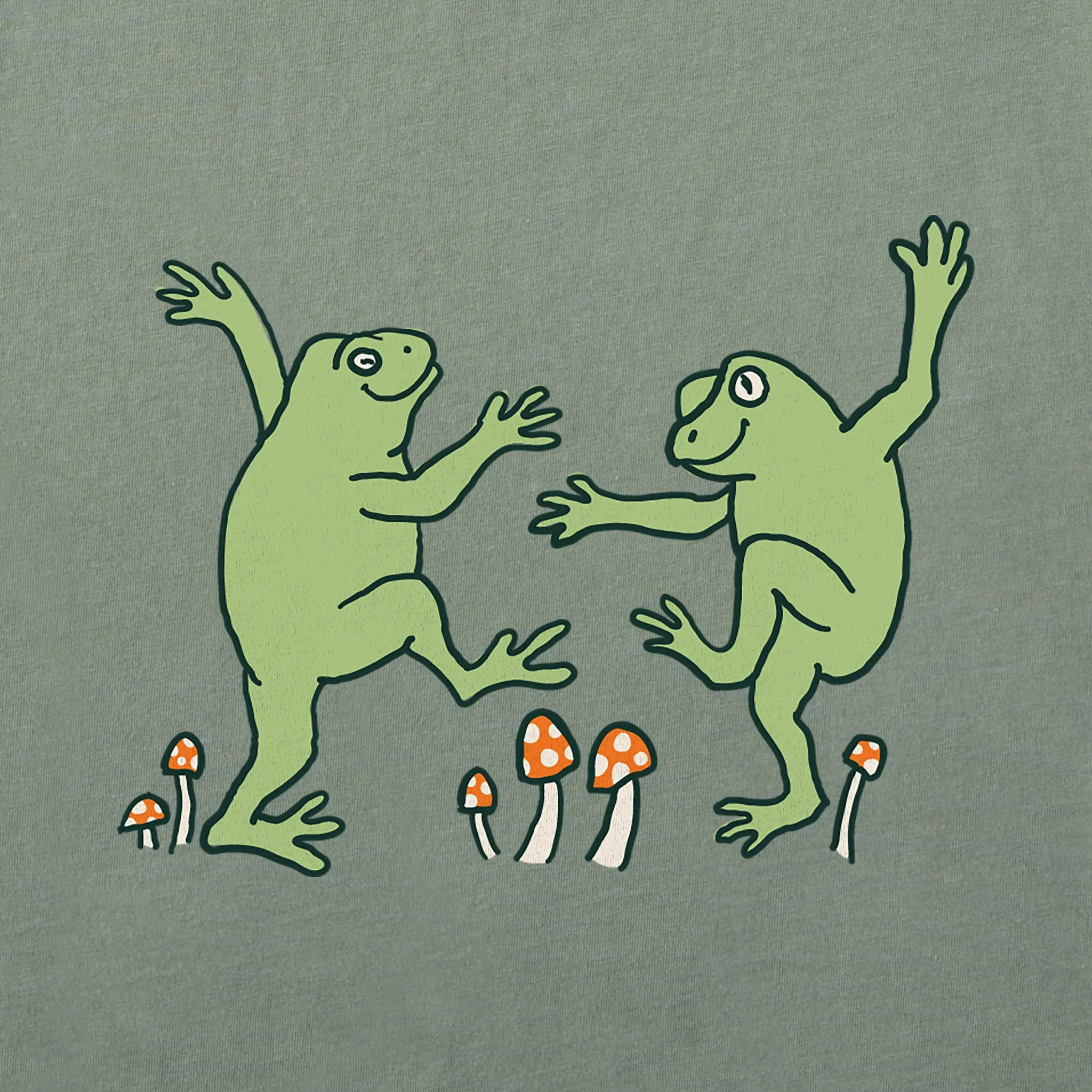 Women's Dancing Frogs Short Sleeve Crusher Boxy Tee Life is Good