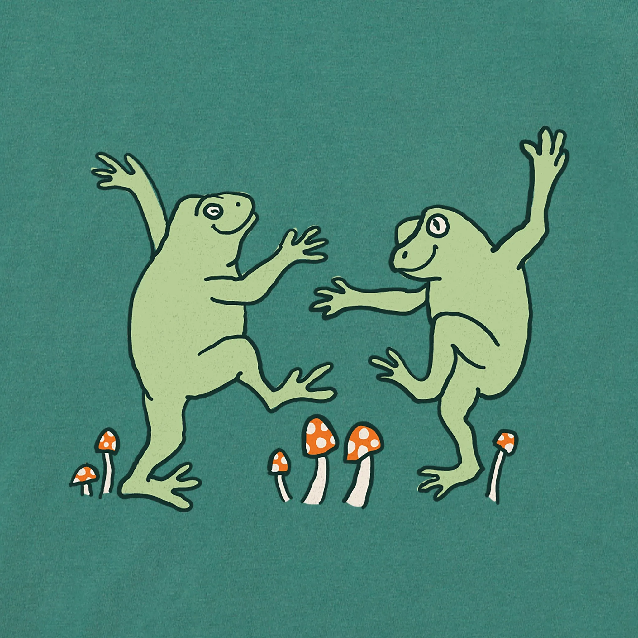 Women's Dancing Frogs Short Sleeve Crusher Boxy Tee Life is Good