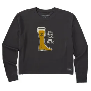 Women's Das Boot Made Me Do It Long Sleeve Crusher Boxy Tee Life is Good