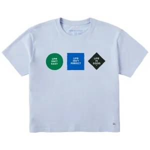 Women's Degrees of Difficulty Short Sleeve Crusher Boxy Tee Life is Good