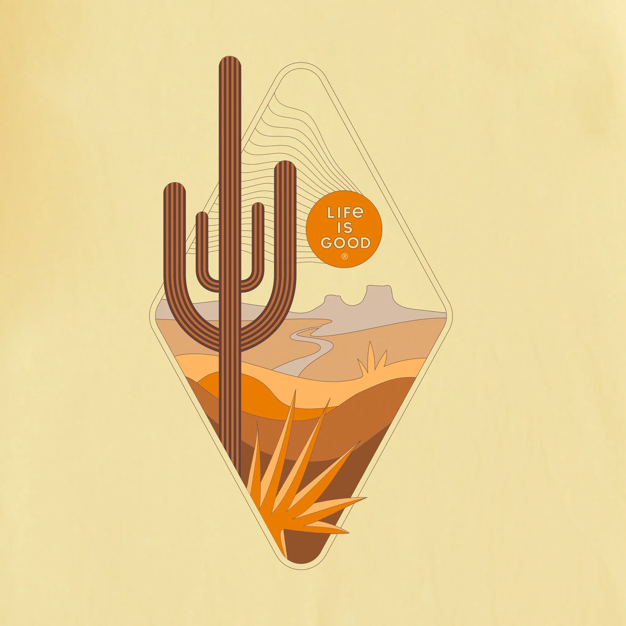 Women's Desert Diamond Short Sleeve Tee Life is Good