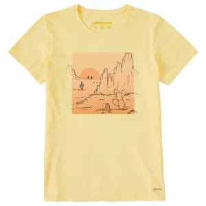 Women's Desert Sunset Short Sleeve Tee Life is Good