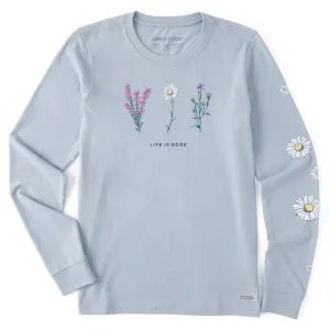 Women's Detailed Wildflowers Long Sleeve Crusher Tee Life is Good