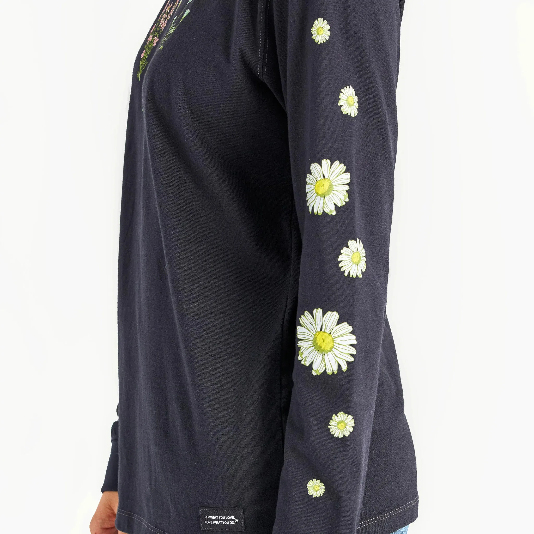 Women's Detailed Wildflowers Long Sleeve Crusher Tee Life is Good