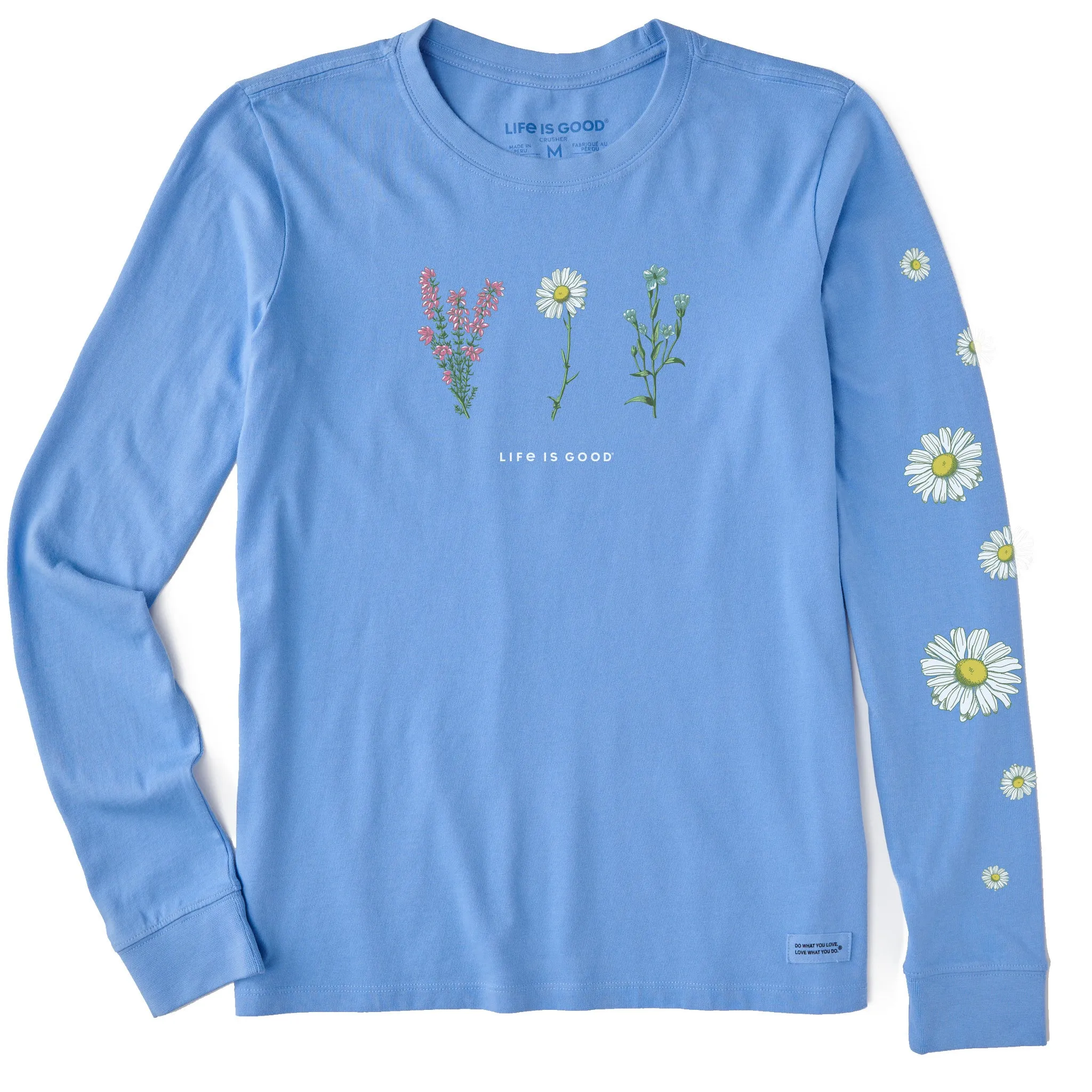 Women's Detailed Wildflowers Long Sleeve Crusher Tee Life is Good