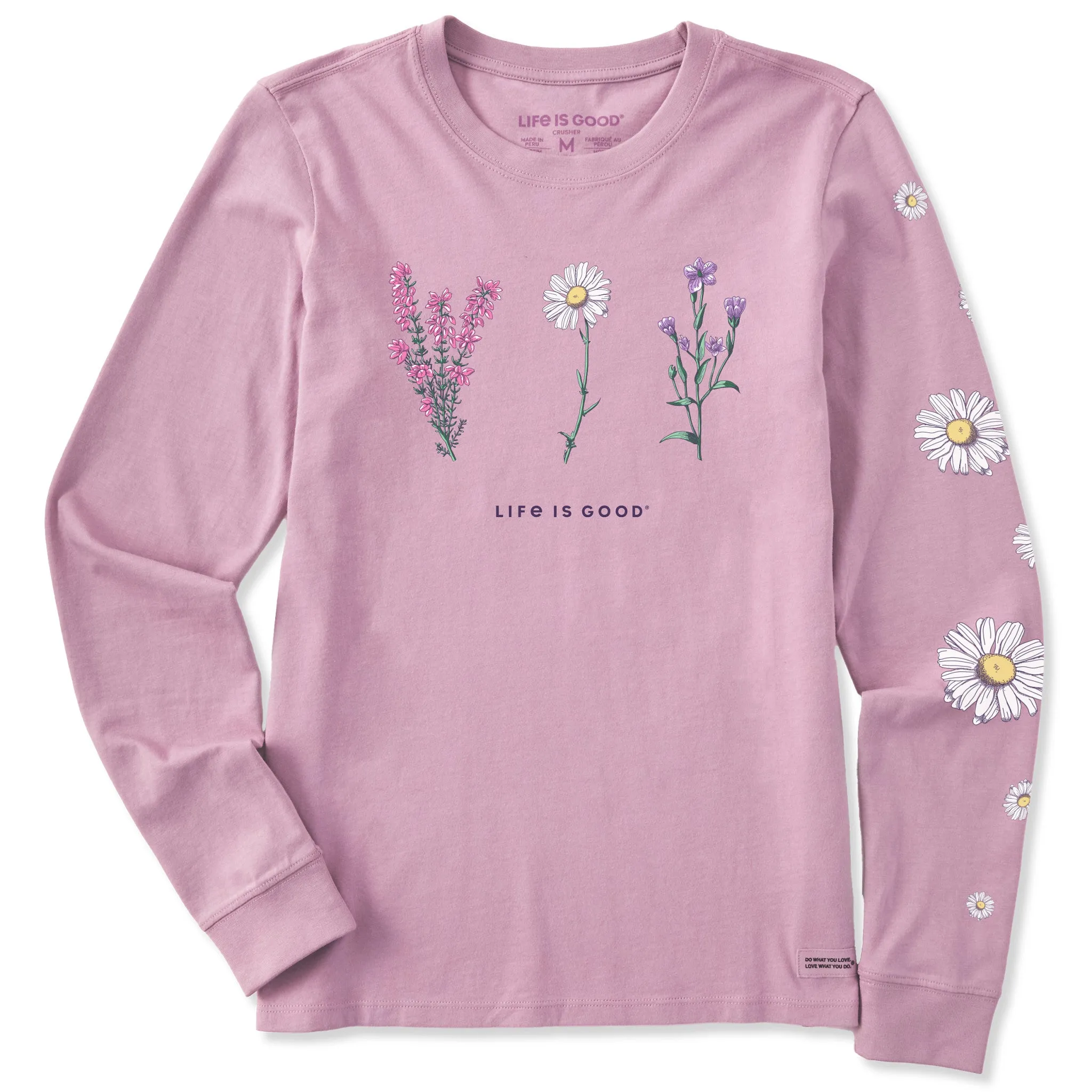 Women's Detailed Wildflowers Long Sleeve Crusher Tee Life is Good