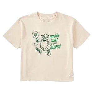 Women's Dinks Well Short Sleeve Crusher Boxy Tee Life is Good