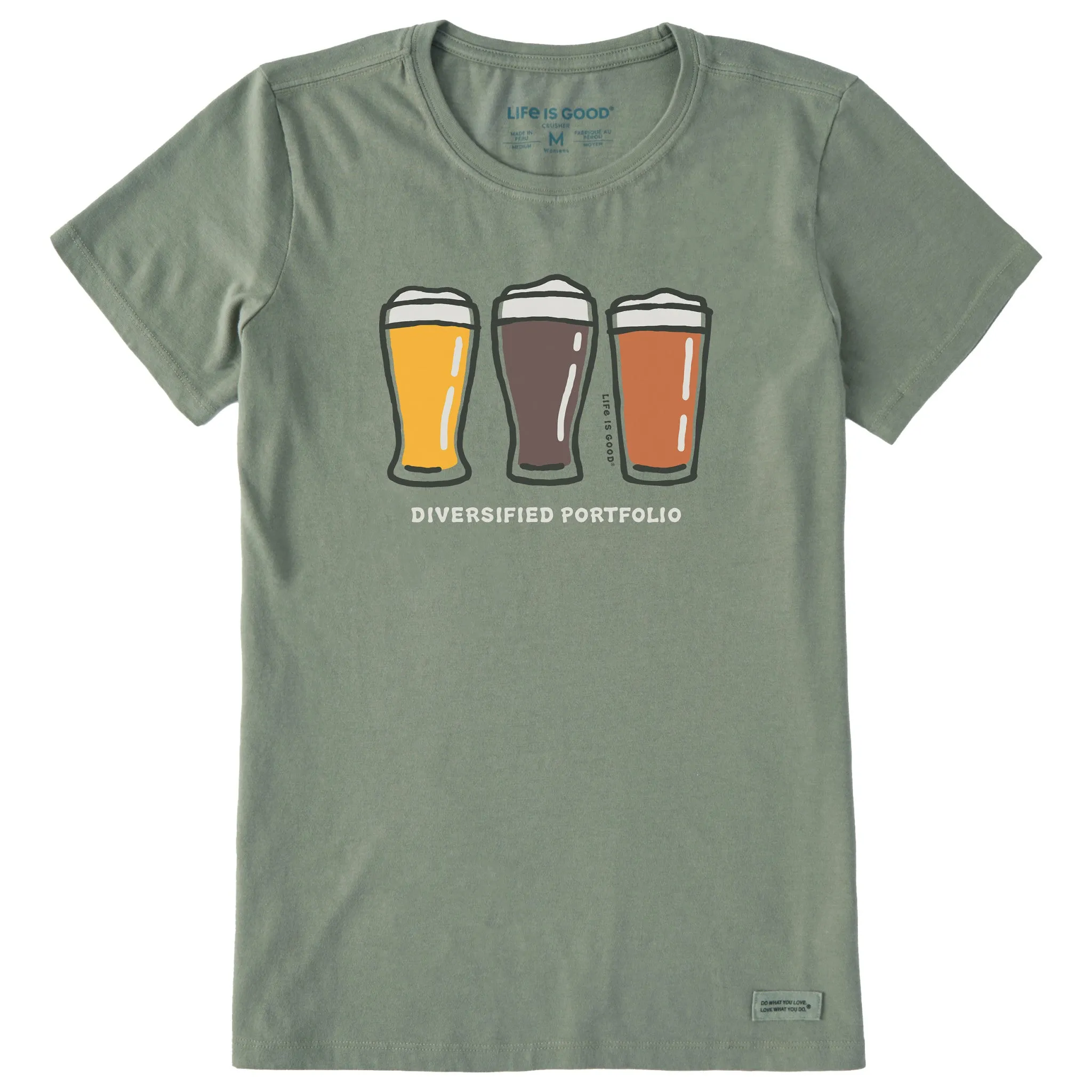 Women's Diversified Portfolio Beers Short Sleeve Crusher Tee Life is Good