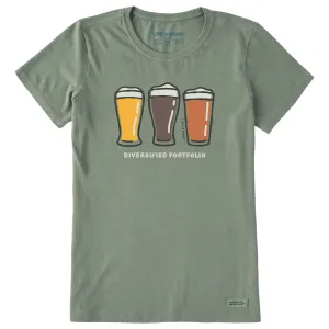Women's Diversified Portfolio Beers Short Sleeve Crusher Tee Life is Good