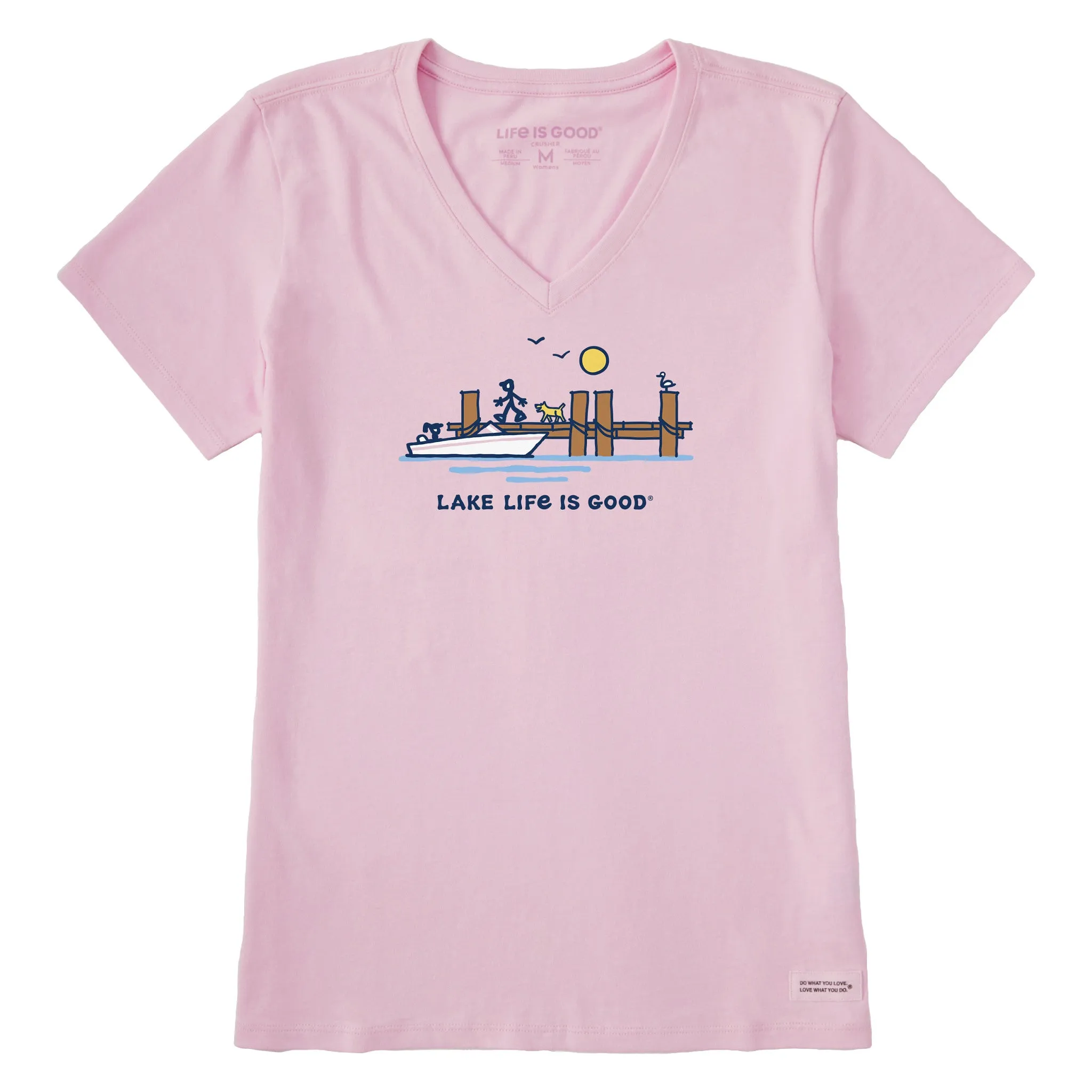 Women's Dock Lake Life is Good Short Sleeve Crusher Vee Life is Good