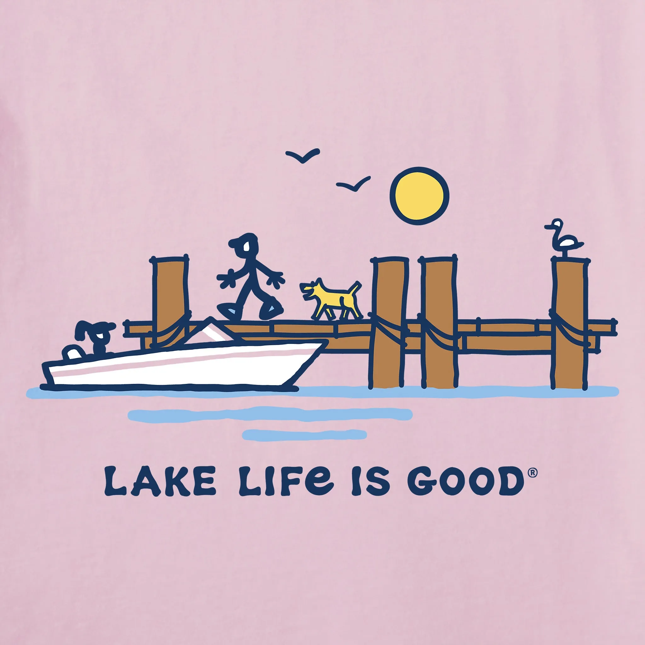 Women's Dock Lake Life is Good Short Sleeve Crusher Vee Life is Good