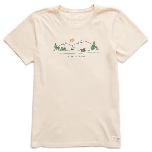 Women's Dog Vista Short Sleeve Crusher Tee Life is Good