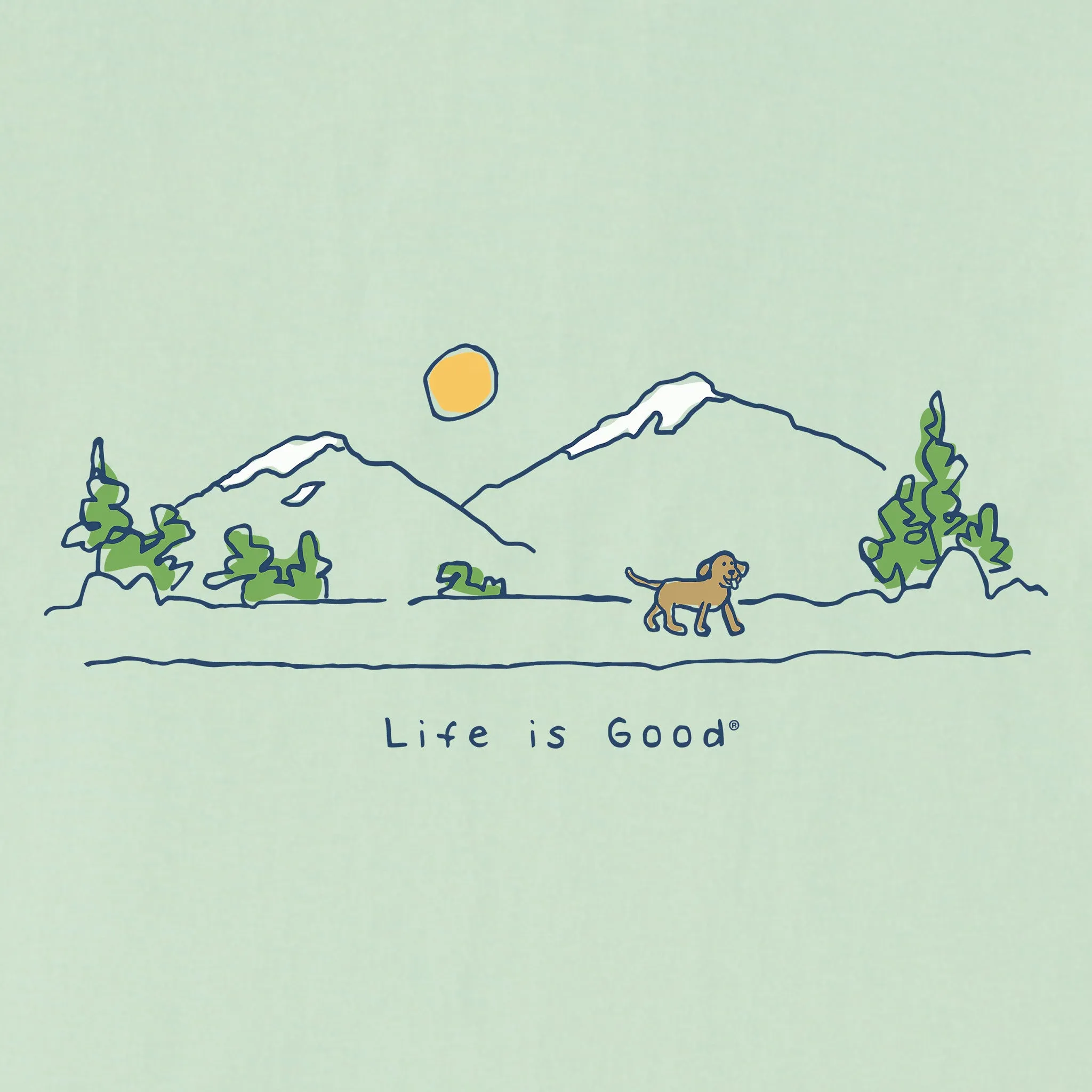 Women's Dog Vista Short Sleeve Crusher Vee Life is Good