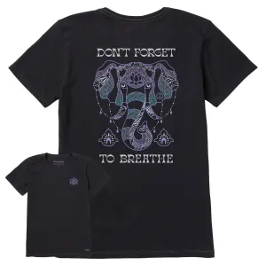 Women's Don't Forget to Breathe Elephant Short Sleeve Tee Life is Good