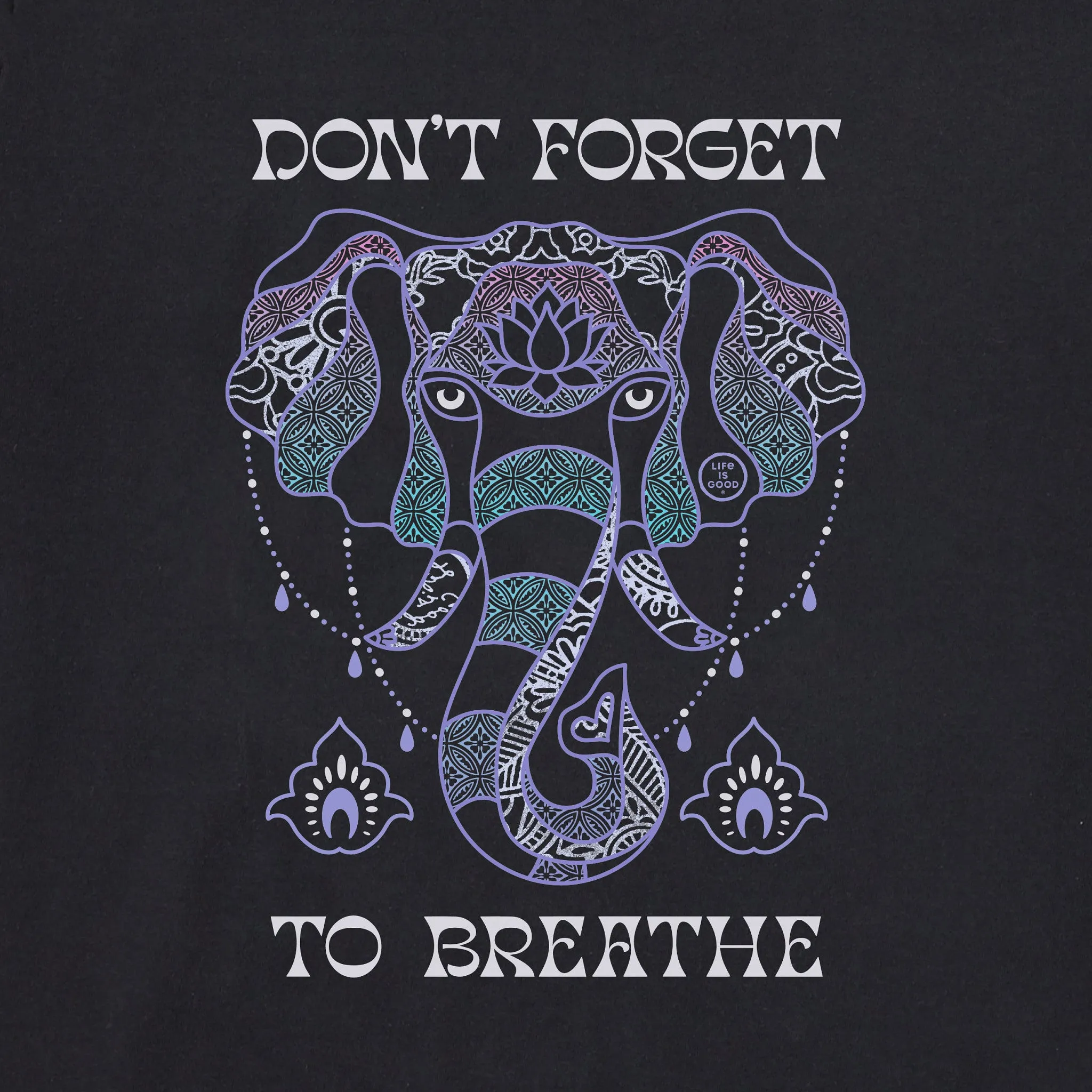 Women's Don't Forget to Breathe Elephant Short Sleeve Tee Life is Good