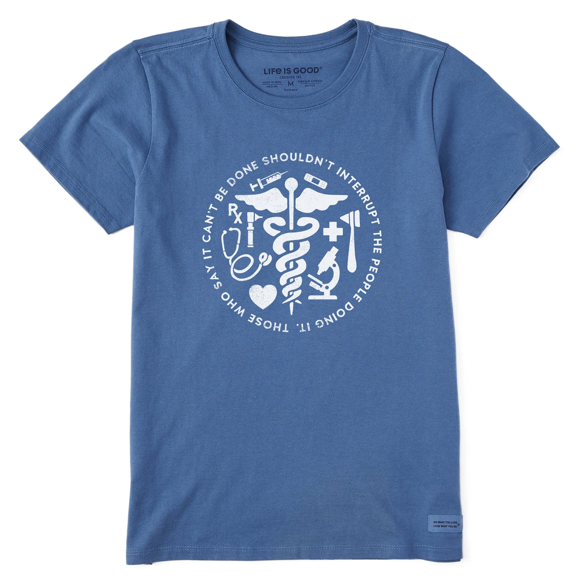 Women's Don't Interrupt The Experts Short Sleeve Crusher Tee Life is Good
