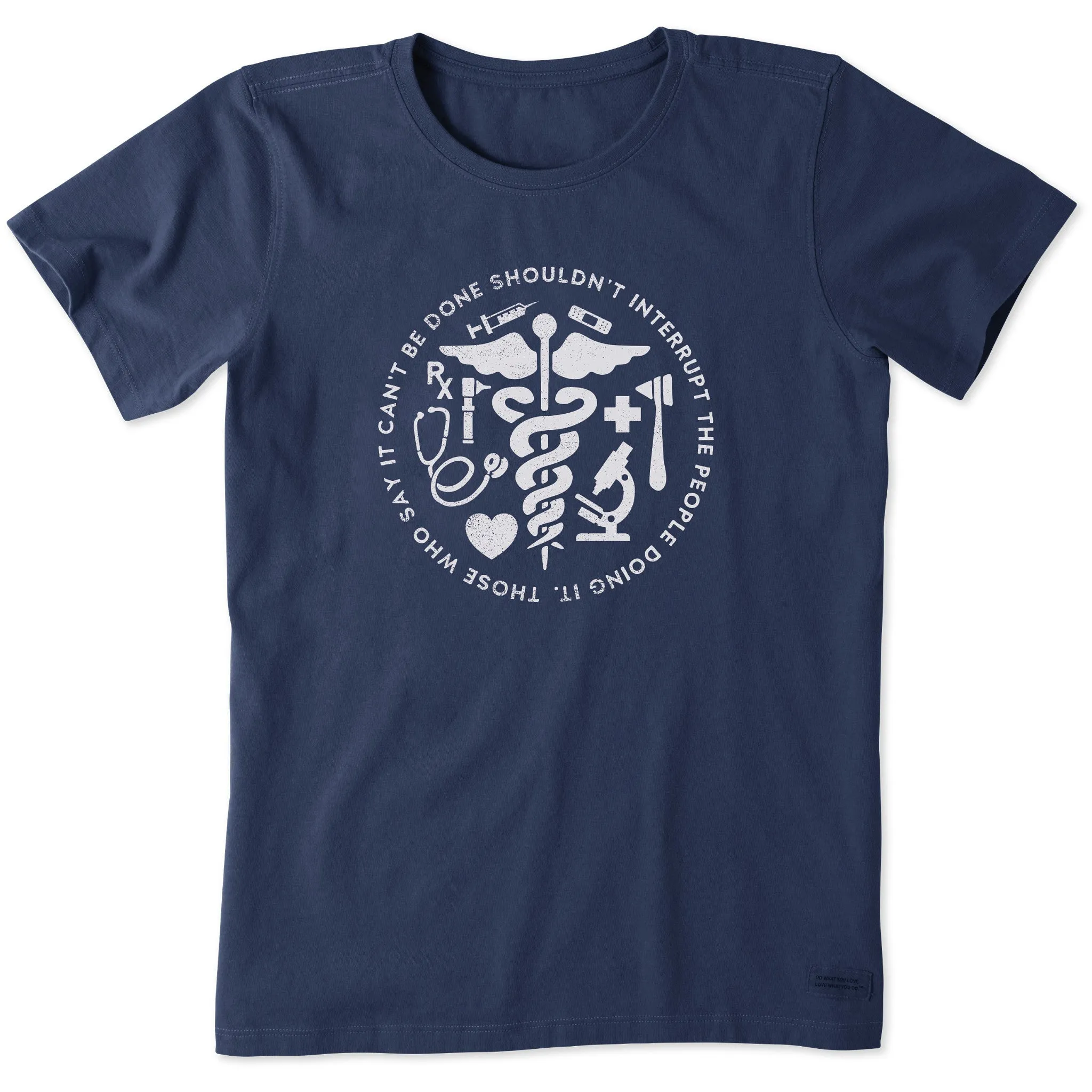 Women's Don't Interrupt The Experts Short Sleeve Crusher Tee Life is Good