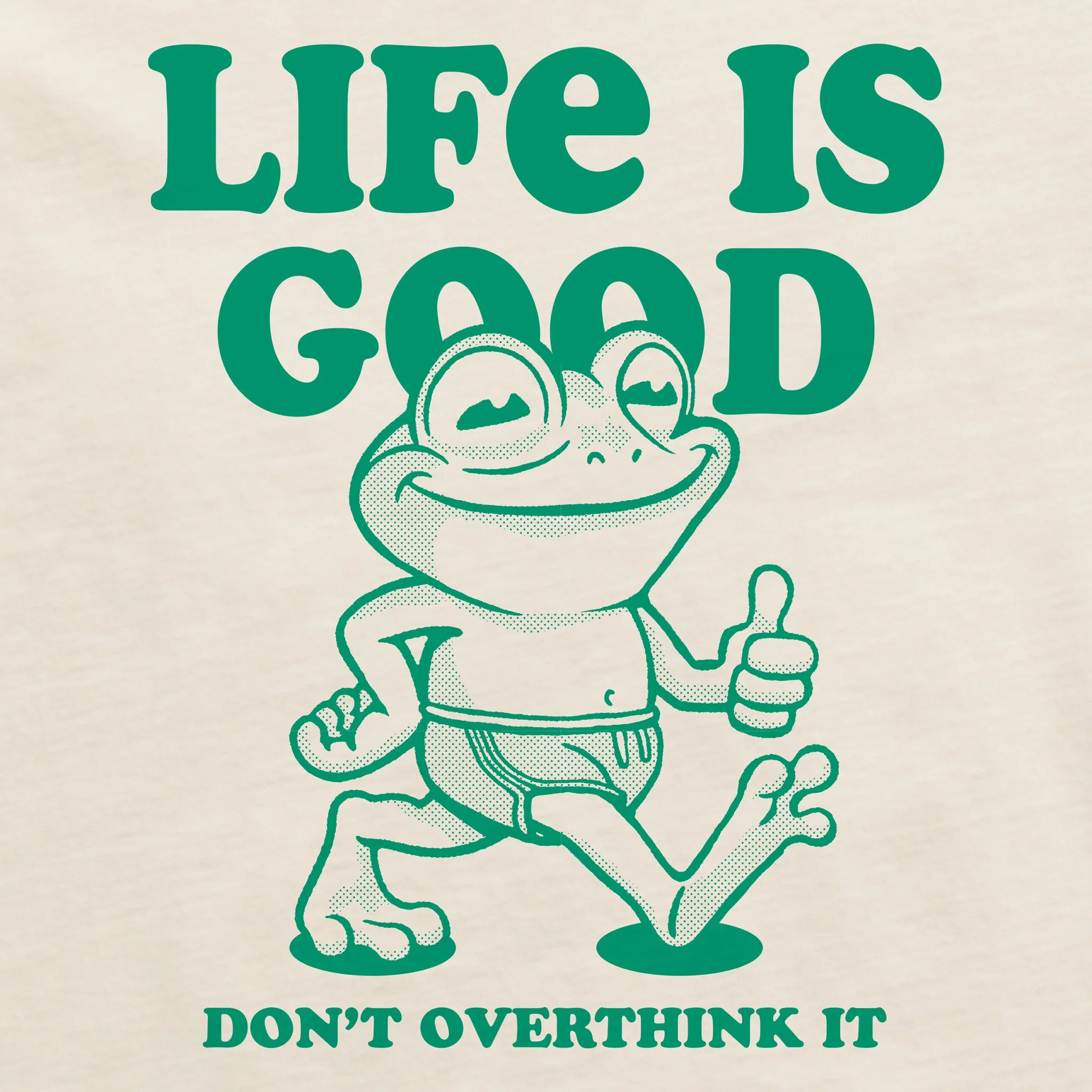 Women's Don't Overthink Frog Short Sleeve Crusher Boxy Tee Life is Good