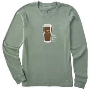 Women's Don't Worry Beer Happy Long Sleeve Crusher Tee Life is Good
