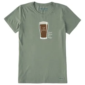 Women's Don't Worry Beer Happy Short Sleeve Crusher Tee Life is Good