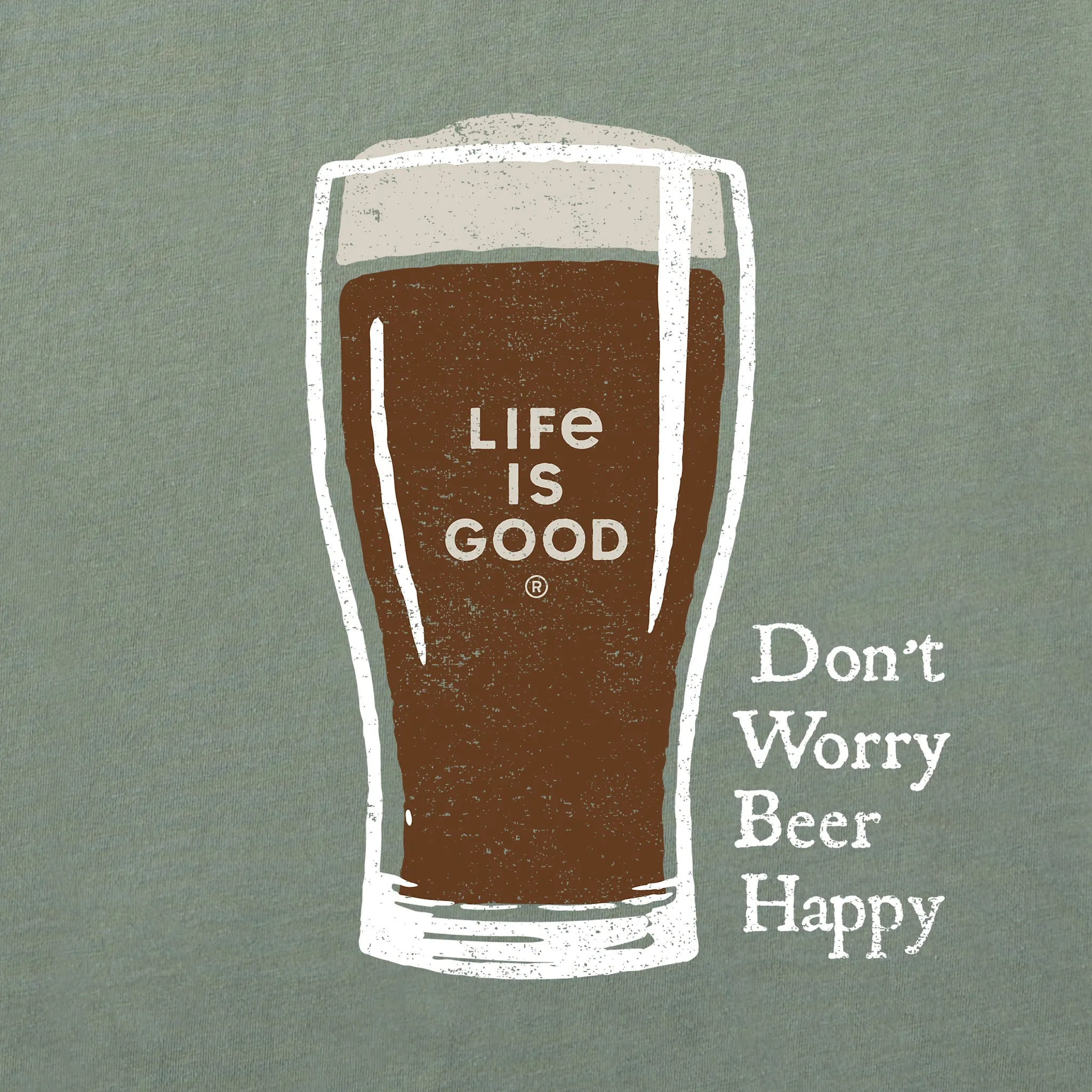 Women's Don't Worry Beer Happy Short Sleeve Crusher Tee Life is Good