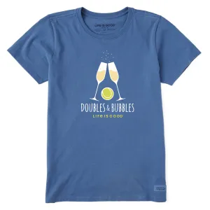 Women's Doubles & Bubbles Short Sleeve Tee Life is Good