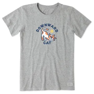 Women's Downward Cat Short Sleeve Tee Life is Good