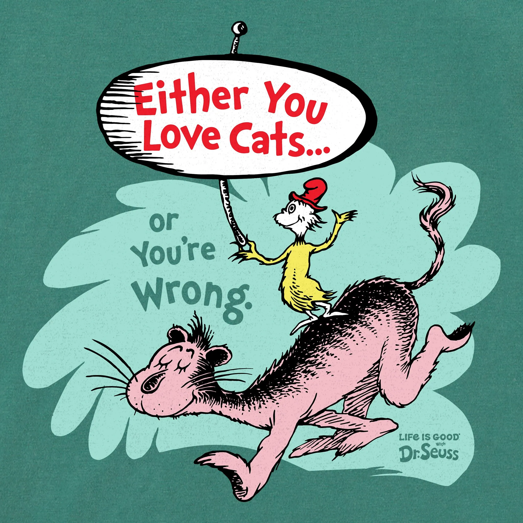 Women's Dr. Seuss Cat Love Short Sleeve Crusher Tee Life is Good