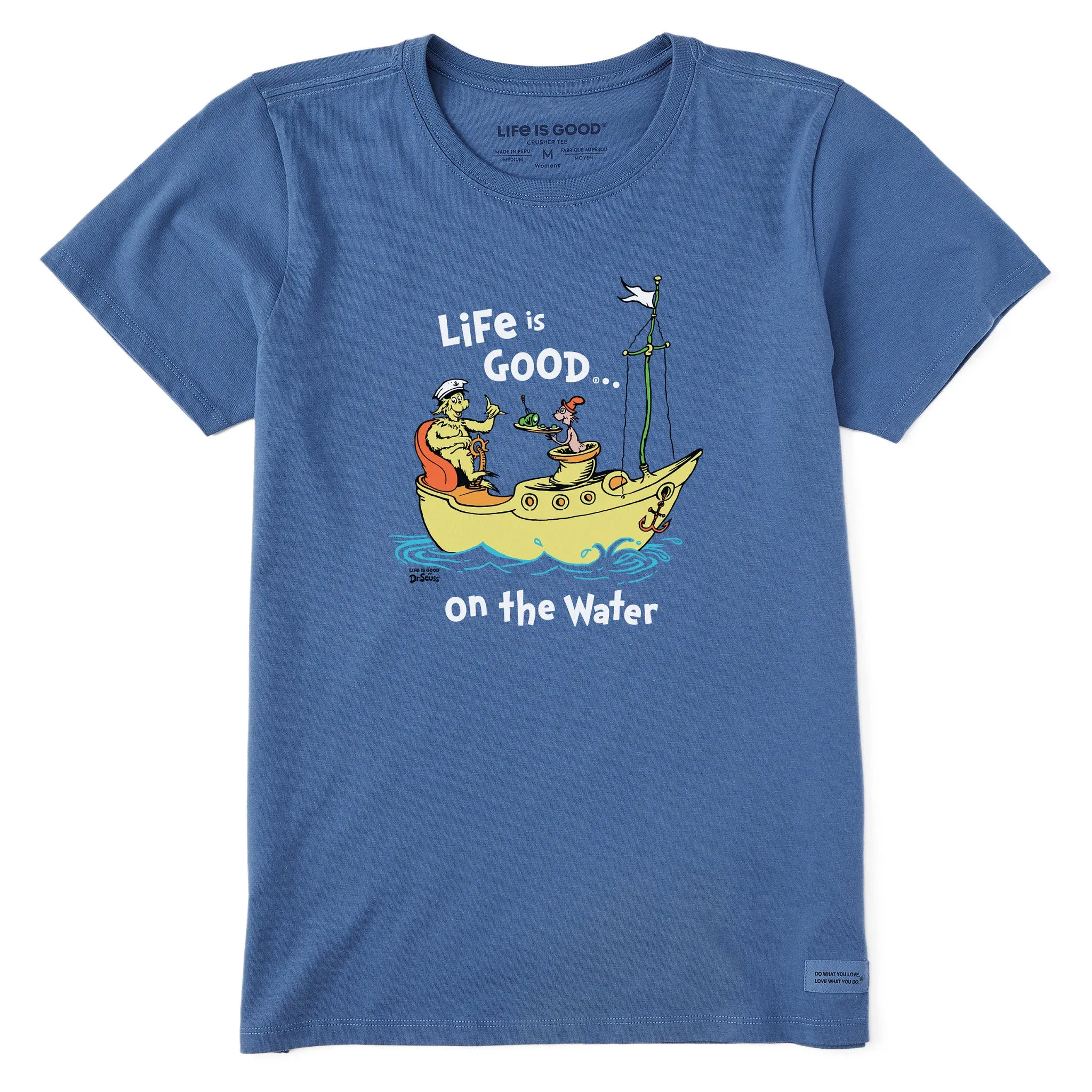 Women's Dr. Seuss Life is Good on the Water Short Sleeve Tee Life is Good