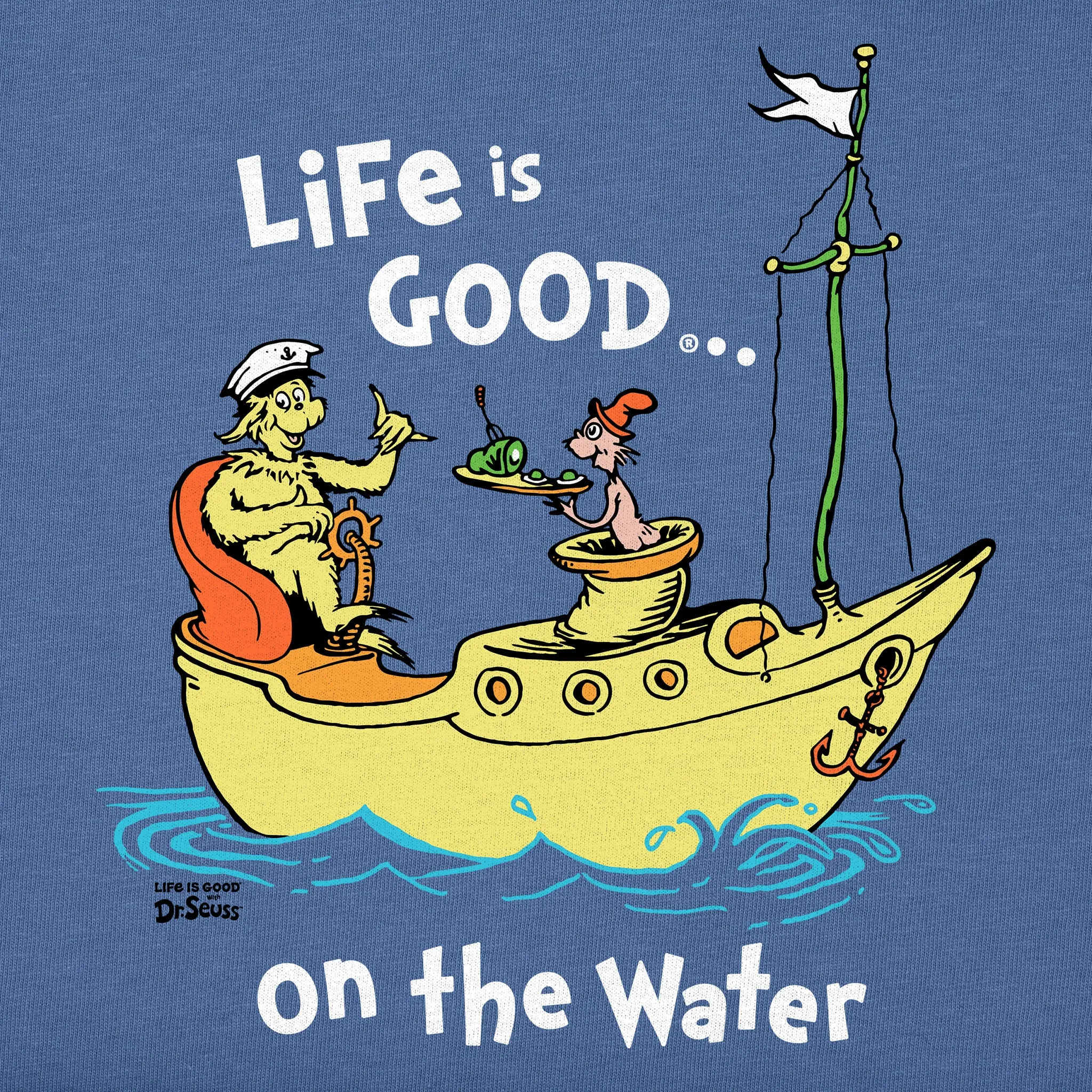 Women's Dr. Seuss Life is Good on the Water Short Sleeve Tee Life is Good