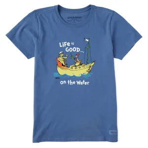 Women's Dr. Seuss Life is Good on the Water Short Sleeve Tee Life is Good