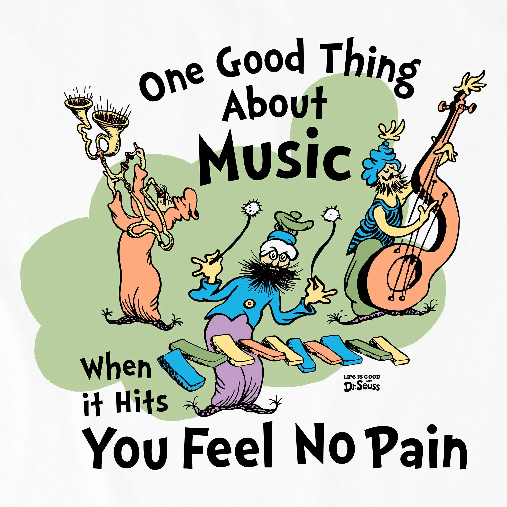 Women's Dr. Seuss Music Short Sleeve Tee Life is Good