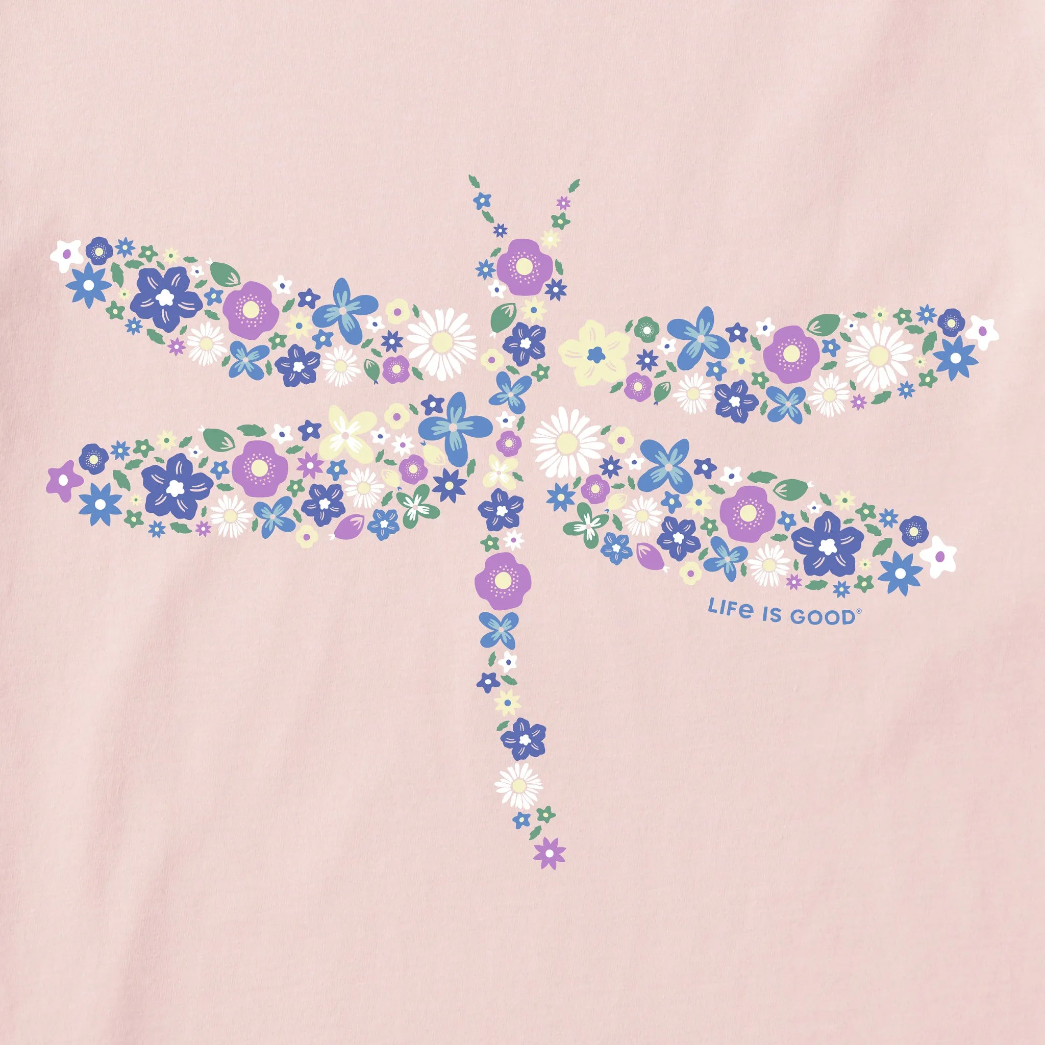 Women's Dragonfly Flowers Lightweight Sleep Tee Life is Good