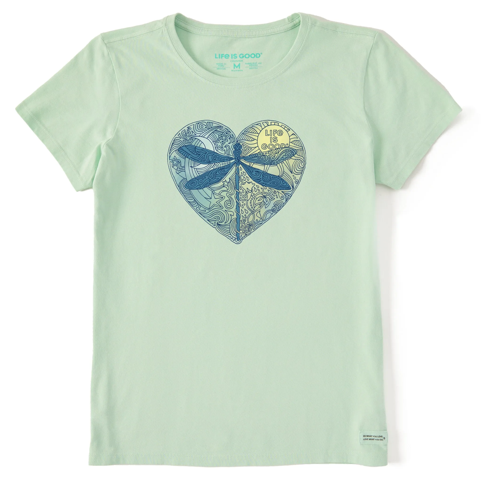 Women's Dragonfly Heart Short Sleeve Tee Life is Good
