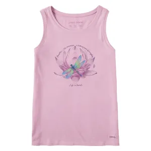Women's Dragonfly Lotus Breathe Crusher Tank Life is Good
