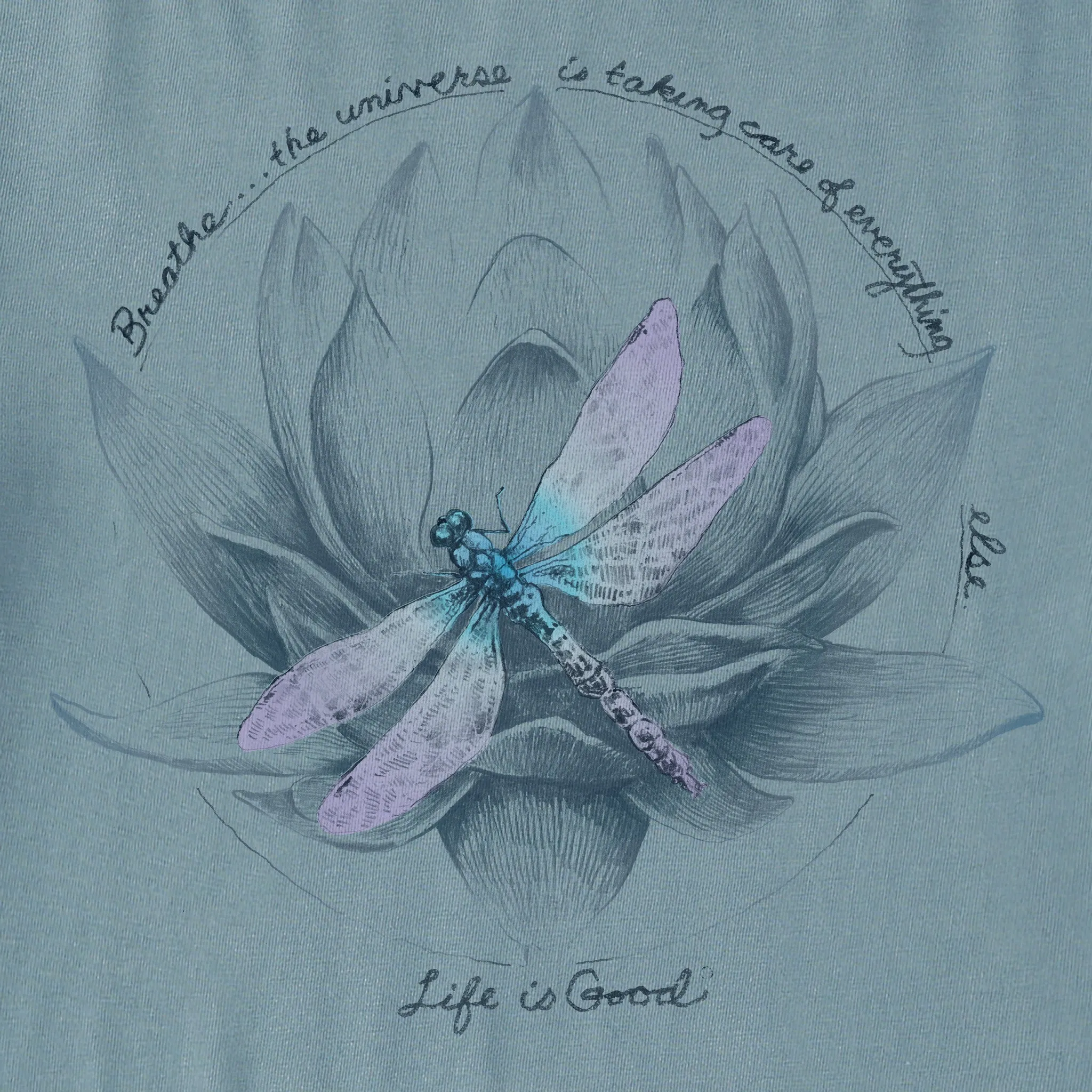 Women's Dragonfly Lotus Breathe Crusher Tank Life is Good